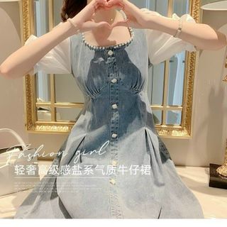 Đầm jean cườm cao cấp xinh trẻ