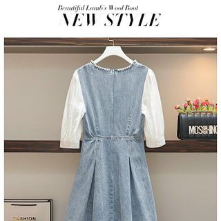 Đầm jean cườm cao cấp xinh trẻ