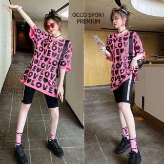 [CAO CẤP] Bộ đồ thể thao lửng chữ love TT499_HÀNG XUẤT NHẬT-HÀN