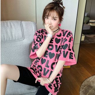 [CAO CẤP] Bộ đồ thể thao lửng chữ love TT499_HÀNG XUẤT NHẬT-HÀN