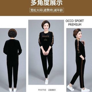 [CAO CẤP] Bộ thể thao tuổi trung niên nhung TT456_[THỜI TRANG TRUNG NIÊN]