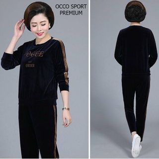 [CAO CẤP] Bộ thể thao tuổi trung niên nhung TT456_[THỜI TRANG TRUNG NIÊN]
