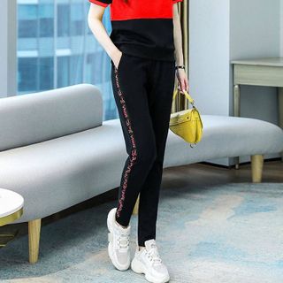 [CAO CẤP] Bộ đồ thể thao nữ cotton phối màu TT494_HÀNG XUẤT NHẬT-HÀN