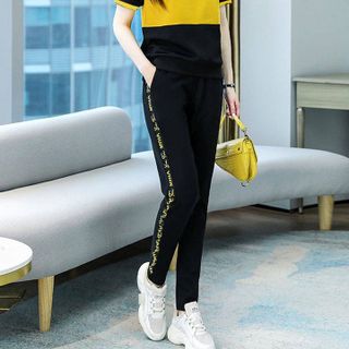 [CAO CẤP] Bộ đồ thể thao nữ cotton phối màu TT494_HÀNG XUẤT NHẬT-HÀN