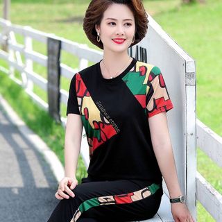 [CAO CẤP] Bộ đồ thể thao trung niên phối họa tiết TTTN02_[THỜI TRANG TRUNG NIÊN]
