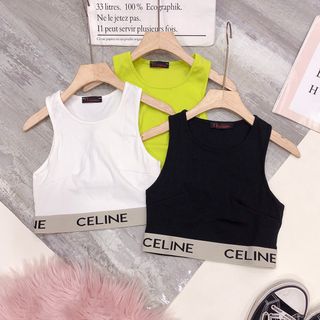 Áo xách nách croptop phối viền
