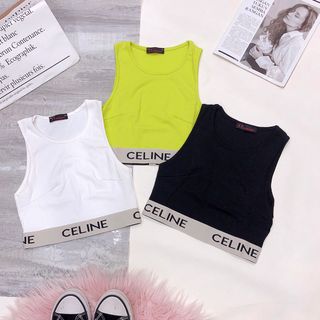 Áo xách nách croptop phối viền