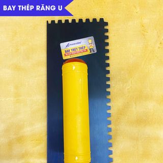 Bay thép Thành Công, bay trét thép, dụng cụ sửa nhà cửa, dùng để trét bột, vữa, có 3 loại không răng, răng U và răng V