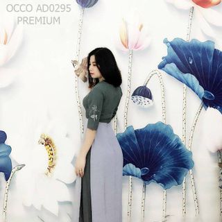 [CAO CẤP] Áo dài cách tân vạt áo thêu hoa sen siêu đẹp siêu hot AD295 [ NHẬT-HÀN QUỐC]