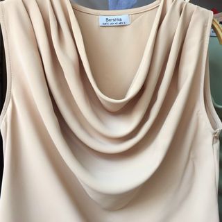 áo sát nách cổ đổ chất lụa