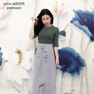 [CAO CẤP] Áo dài cách tân vạt áo thêu hoa sen siêu đẹp siêu hot AD295 [ NHẬT-HÀN QUỐC]