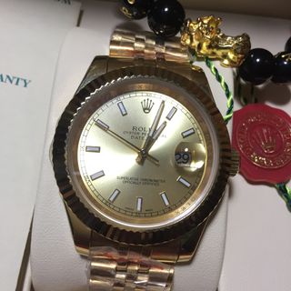 Đồng hô RL Nam Automatic Dây Demi Mặt Khía Vàng