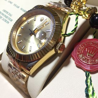 Đồng hô RL Nam Automatic Dây Demi Mặt Khía Vàng