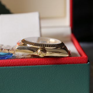 Đồng hô RL Nam Automatic Dây Demi Mặt Khía Vàng