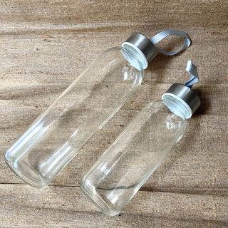 Chai thủy tinh đựng nước ép trái cây sữa hạt 500ml nắp nhôm có dây xách