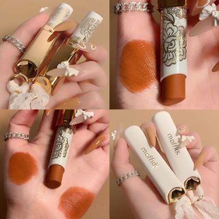 Son sáp Maffick trắng có nơ ruy băng siêu đẹp