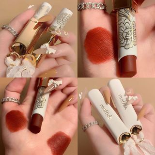 Son sáp Maffick trắng có nơ ruy băng siêu đẹp