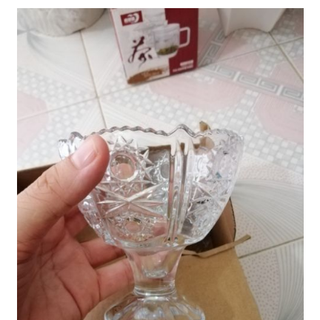 Ly kem thủy tinh cao cấp giả tiệp 245ml siêu đẹp