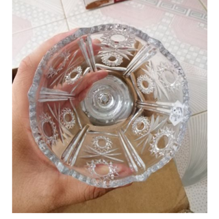 Ly kem thủy tinh cao cấp giả tiệp 245ml siêu đẹp
