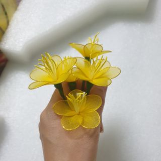 Hoa mai bằng vải voan 100bong