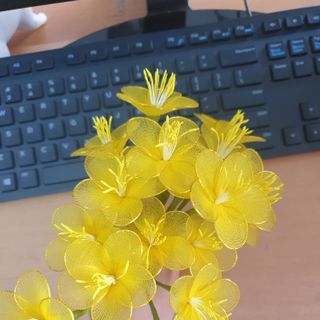 Hoa mai bằng vải voan 100bong