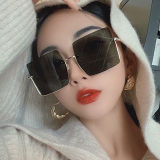 Mắt Kính Nữ Thời Trang 2021_Kính Râm Nữ Hàn Quốc Cao Cấp Gọng Vuông - Màu đen, nâu - 1/2KL_MS04