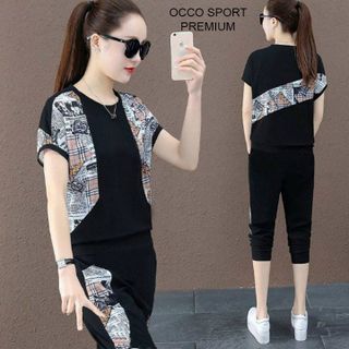 [CAO CẤP] Bộ đồ thể thao lửng họa tiết độc đáo TN04_HÀNG CHUẨN