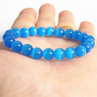 Vòng đá mắt mèo xanh biển