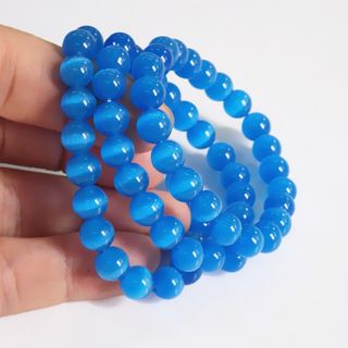 Vòng đá mắt mèo xanh biển