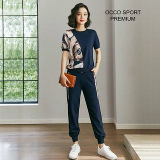 [CAO CẤP] Bộ đồ thể thao cotton phối thun TT0175_HÀNG CHUẨN
