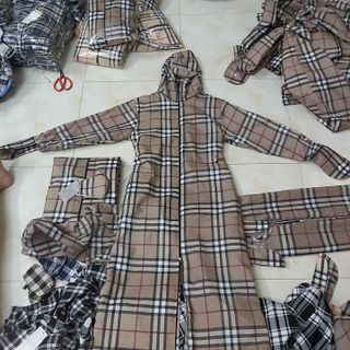 Áo chống nắng kẻ thô nữ chất liệu đẹp