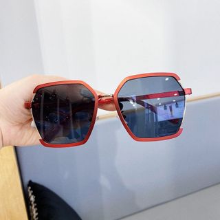 Mắt kính nữ thời trang Hàn Quốc 2021, Kính râm nữ cao cấp đi biển đẹp gọng kim loại_MS40