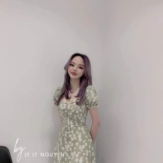Đầm bông cúc sẻ tà (y hình)