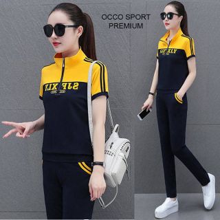 [CAO CẤP] Bộ đồ thể thao khóa lửng phối màu TT534_HÀNG XUẤT NHẬT-HÀN