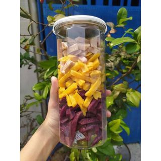 Khoai cọng sấy mix 3 vị (khoai lang tím, khoai lang vàng, khoai môn)