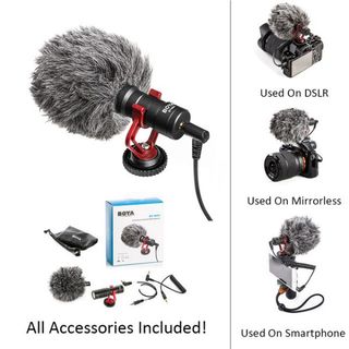 Micro thu âm cài áo Boya MM1 - Micro đa năng cardioid cho máy ảnh, máy quay, điện thoại, DSLR – Chuyên dùng thu âm, livestream cho vlogger, youtuber, streamer …