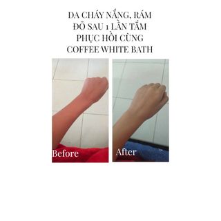 Bột tắm Coffee White Bath giúp da trắng hồng
