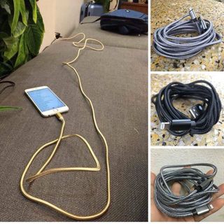 DÂY SẠC 3 MÉT BỌC VẢI DÙ IPHONBE/ANDROID/TYPE-C