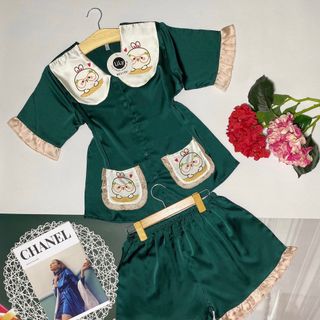 Đồ bộ pijama in 3d thỏ mắt kiếng Đùi Cộc