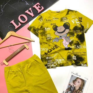 Bộ ngố áo form rộng thun cotton thời trang