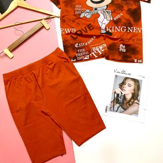 Bộ ngố áo form rộng thun cotton thời trang