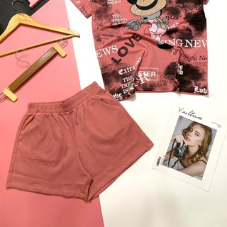 Đồ bộ đùi cotton áo form rộng thời trang