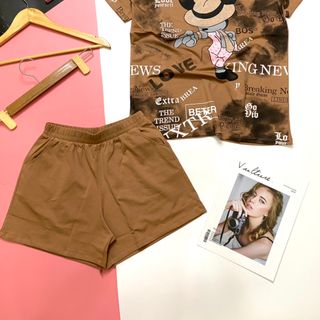Đồ bộ đùi cotton áo form rộng thời trang