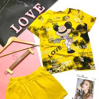 Đồ bộ đùi cotton áo form rộng thời trang