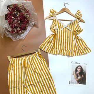 Bộ lững tay cánh tiên vải kate mịn