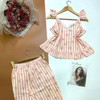 Bộ lững tay cánh tiên vải kate mịn