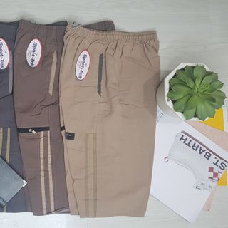 Quần Short Nam Kaki , Túi Hộp Lưng Thun Co Giãn From Rộng Thoải Mái Có Túi Khóa Kéo,đa dạng màu sắc