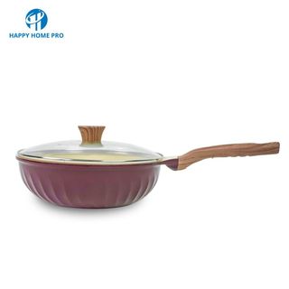 CHẢO KHÁNG KHUẨN MÀU NÂU SIZE 26CM - HAPPY HOME PRO