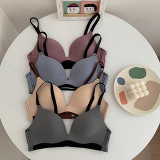 Áo Ngực Không Gọng, Dây Viền Dưới Cup, Cài Sau, Áo Lót, Thời Trang, Thoải Mái Gợi Cảm