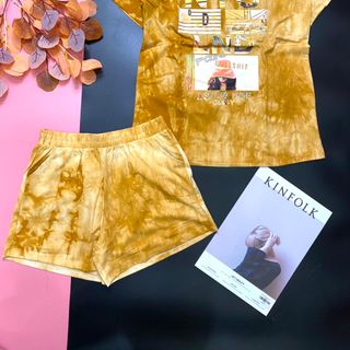 Đồ bộ đùi vải cotton loang in hình thời trang